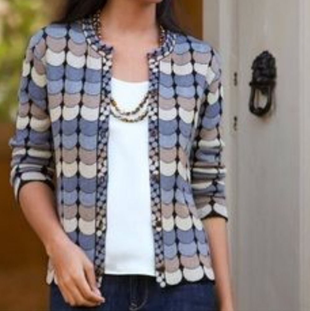 Intiwara Pima Cotton Button Front Cardigan Size Large NWOT